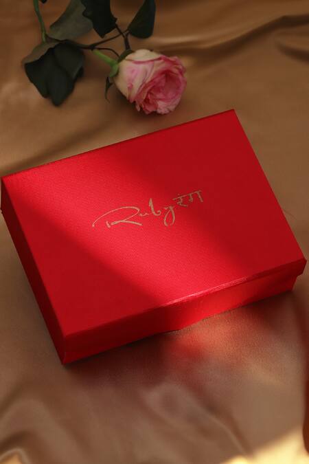 Ruby Raang_Gold Plated Floret Pendant Necklace _Online_at_Aza_Fashions