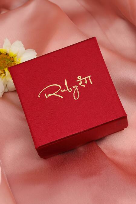 Shop_Ruby Raang_Silver Plated Stones Geometric Kundan Earrings _Online_at_Aza_Fashions