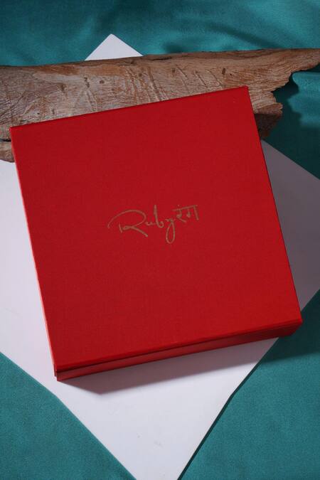 Buy_Ruby Raang_Gold Plated Pearls, Stones Chand Shabnam Kundan And Embellished Jewellery Set