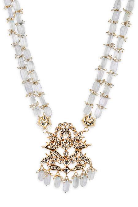 Buy Ruby Raang Gold Plated Kundan Embellished Pendant Necklace Online at Aza Fashions Buy_Ruby Raang_Gold Plated Kundan Embellished Pendant Necklace _Online_at_Aza_Fashions