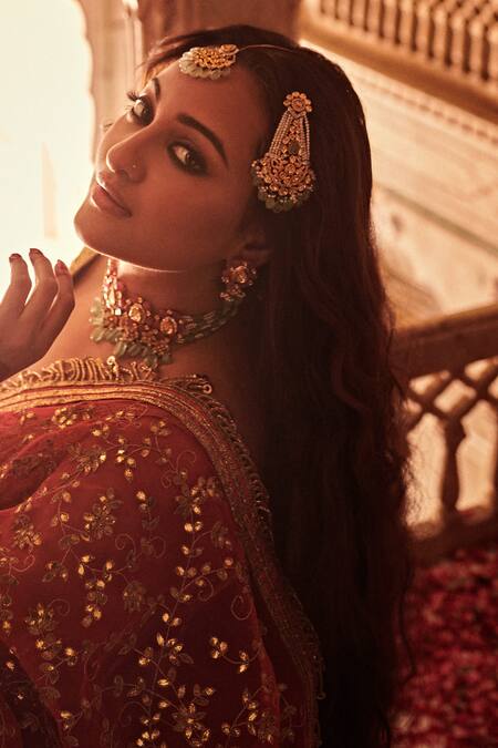 Itrh Pink Silk Organza Gota Patti, Tassels, Ranjish Embellished Saree With Blouse Online at Aza Fashions Itrh_Pink Silk Organza Gota Patti, Tassels, Ranjish Embellished Saree With Blouse_Online_at_Aza_Fashions