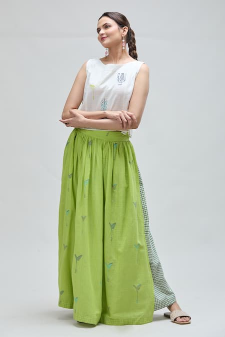 Ibai Barbet Printed Layered Skirt 