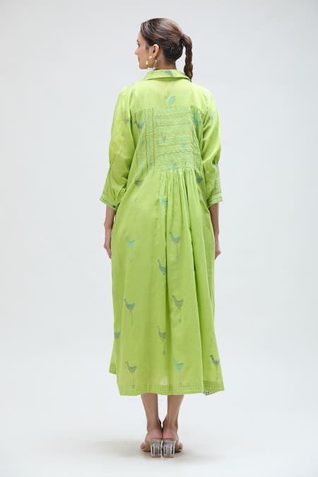 Ibai Barbet Woven Smocked Dress 