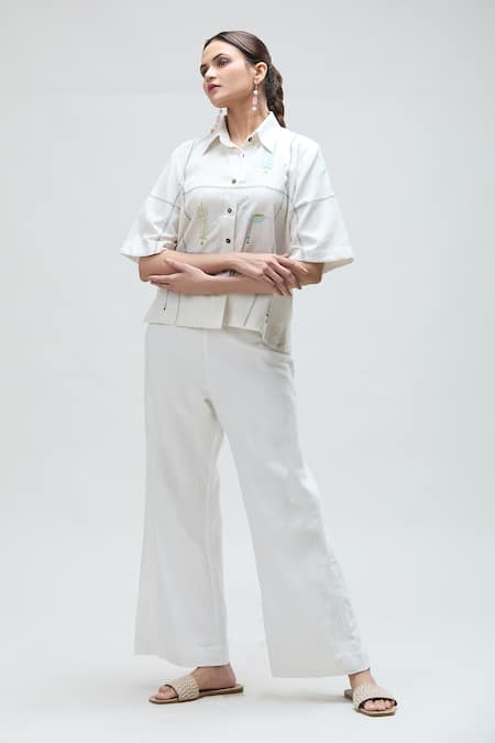 Ibai Pelican Thread Embroidered Shirt 