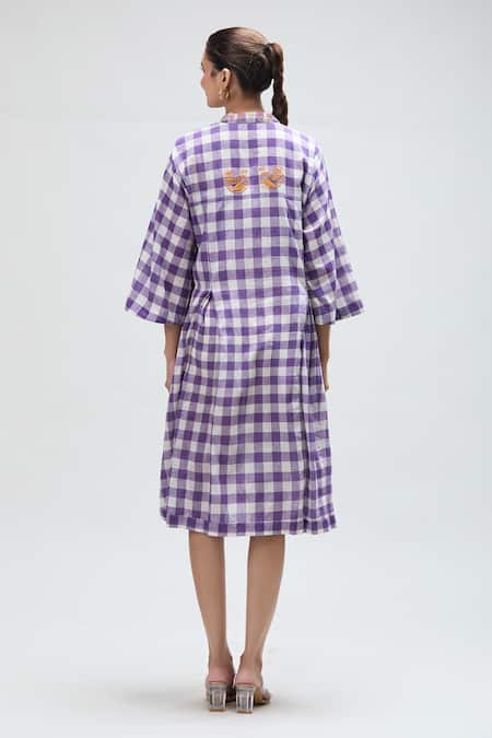 Ibai Martin Checkered Woven Dress 