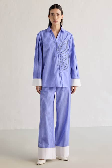 Mellowdrama Striped Shirt & Pant Set 