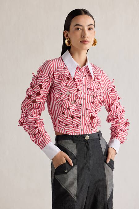 Mellowdrama Black Cotton Color Block Cargo Pant Online at Aza Fashions Mellowdrama_Black Cotton Color Block Cargo Pant_Online_at_Aza_Fashions