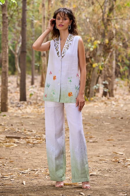 Pozruh by Aiman Regina Ombre Print Pant 