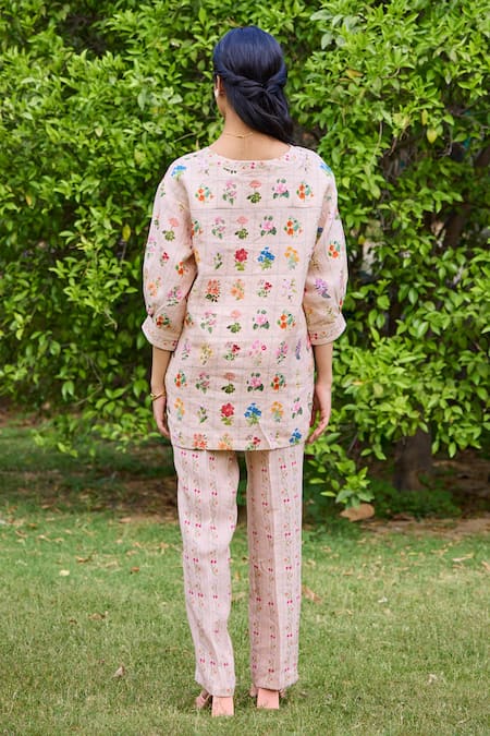 Pozruh By Aiman Freida Printed High-Low Top 