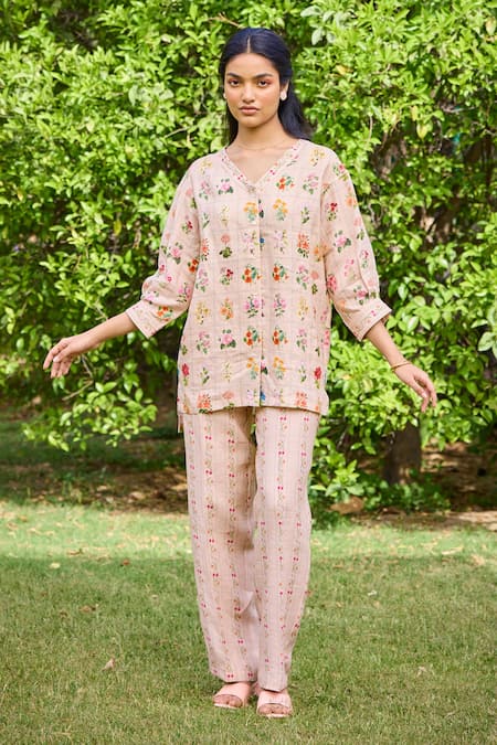 Pozruh by Aiman Freida Floral Print Pant 