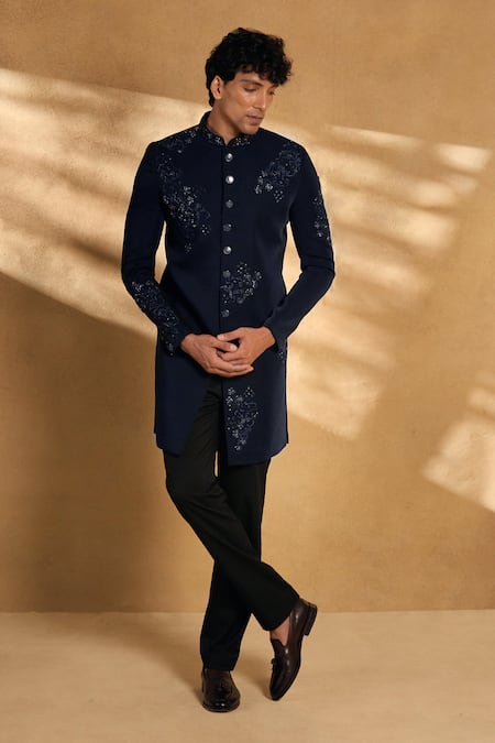 Alaya Advani Sequin Embellished Floral Sherwani With Pant 