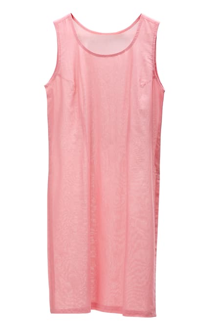 Buy_Nakita Singh_Pink Silk, Organza Sequins, Embroidery Round Neck Floral Kurta Set