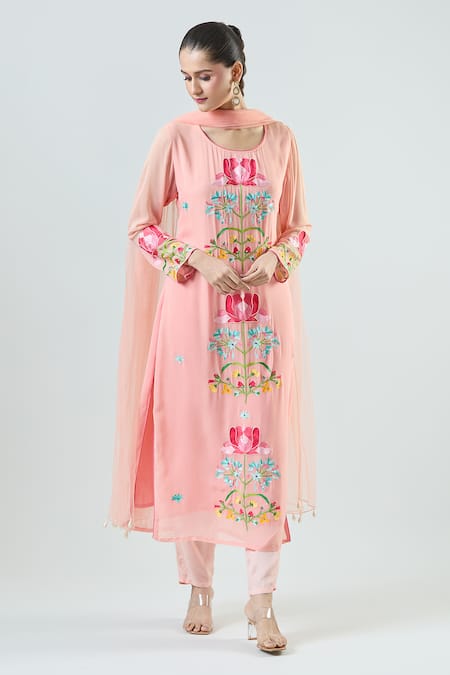 Seams Pret And Couture Alice Ari Embroidered Kurta Pant Set 