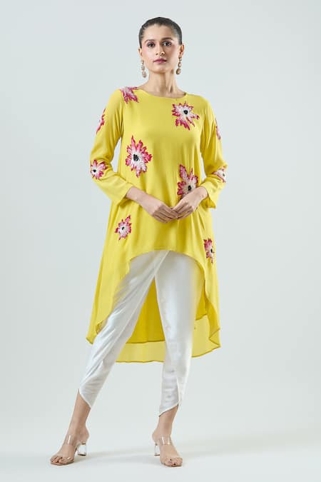 Seams Pret And Couture Nargis Floral Embroidered Tunic With Tulip Pant 