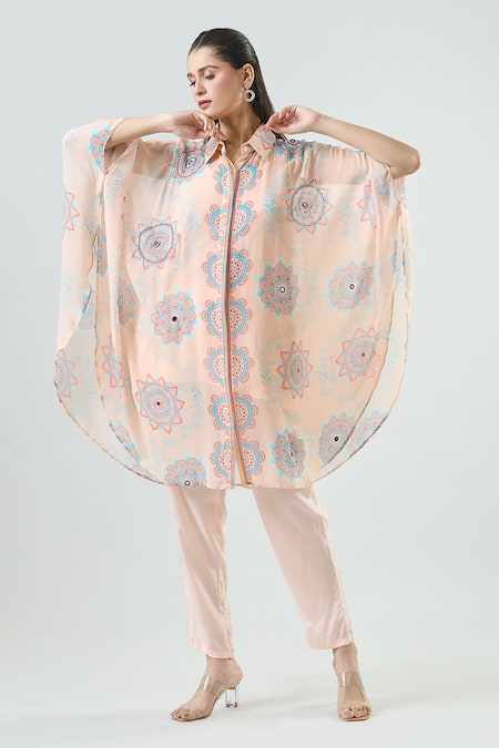 Seams Pret And Couture Alohi Mandala Print Kaftan With Pant 