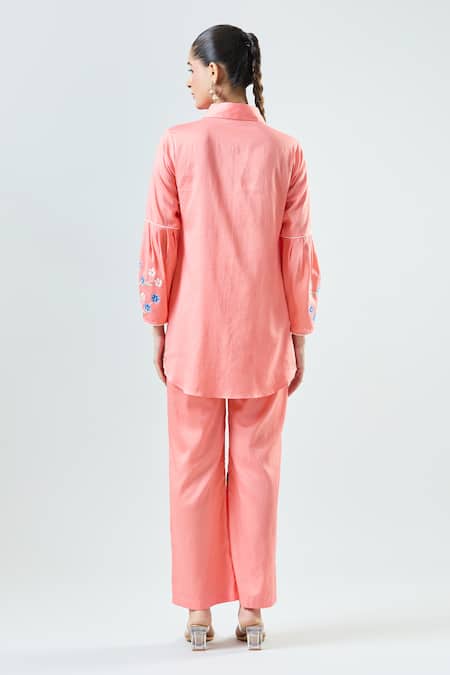 Seams Pret And Couture Roset Embroidered Shirt With Pant 