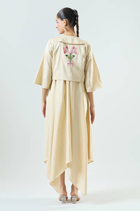 Seams Pret And Couture Valery Floral Embroidered Jacket With Dress 