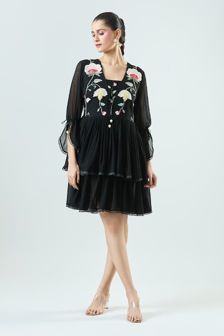 Seams Pret And Couture Reem Floral Embroidered Dress 