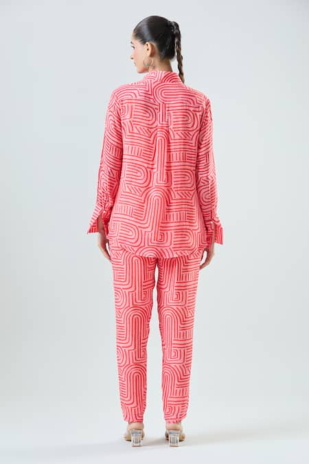 Seams Pret And Couture Aanya Linear Print Shirt With Pant 