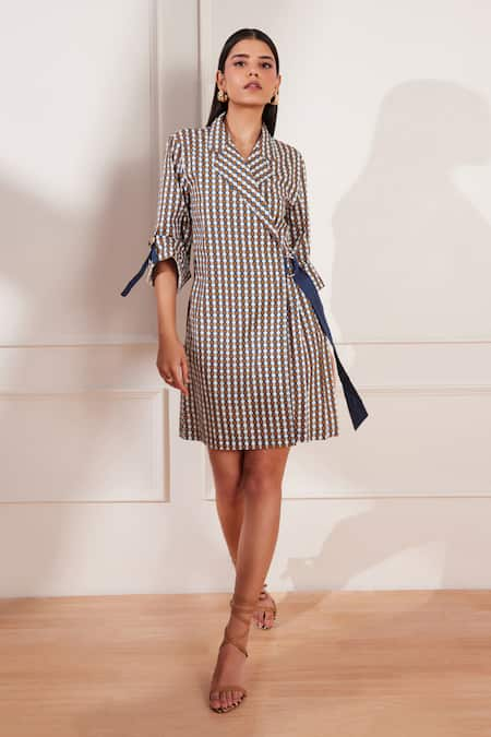 tara and i Summer Circle Geometric Print Jacket Dress 