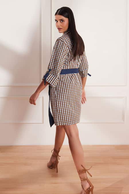 Tara And I Summer Circle Geometric Print Jacket Dress 