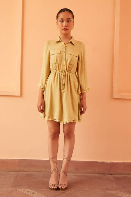 Urbankali Giva Drawstring Collar Dress 