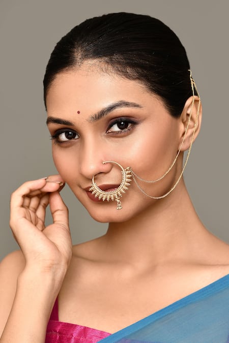 Samyukta Singhania Kundan Embellished Nose Ring 