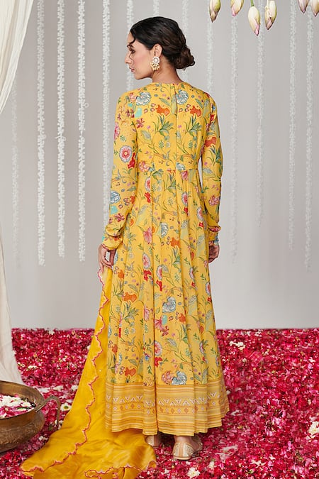 Blooming Threads Bagicha Bahar Print Anarkali Set 