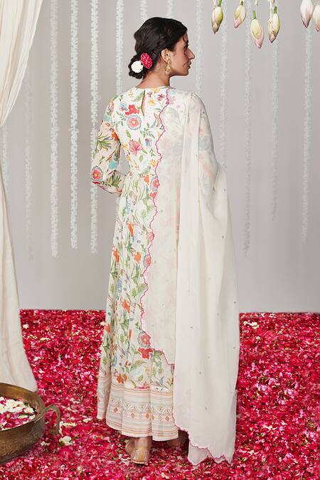 Blooming Threads Bagicha Phool Print Anarkali Set 