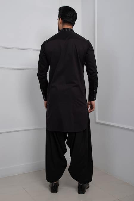 Smriti By Anju Agarwal Beads Embroidered Kurta With Patiala 