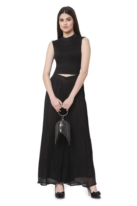 Buy_Bijoux By Priya Chandna_Black Crystal Disco Ball Tassel Bag _Online_at_Aza_Fashions