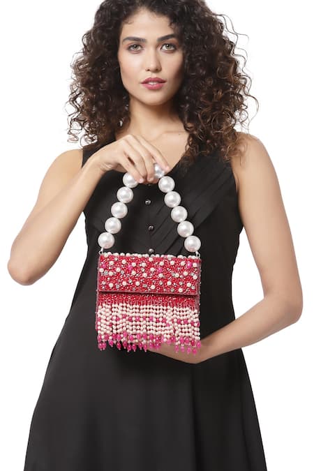 Bijoux By Priya Chandna Hand Embroidered Box Clutch 