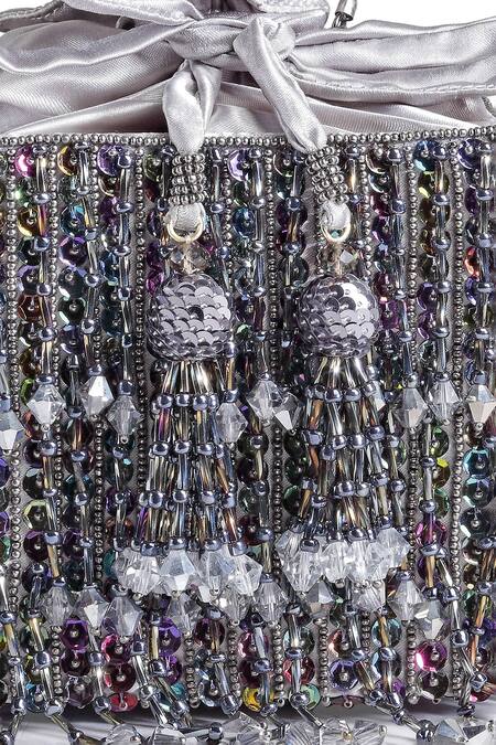 Buy Bijoux By Priya Chandna Grey Crystals Embellished Twist And Turn Box Clutch Online at Aza Fashions Buy_Bijoux By Priya Chandna_Grey Crystals Embellished Twist And Turn Box Clutch _Online_at_Aza_Fashions