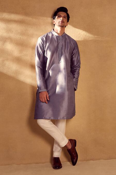 Shop Aariyana Couture Purple Silk, Polyester Geometric Print Bandi Kurta Set Online at Aza Fashions Shop_Aariyana Couture_Purple Silk, Polyester Geometric Print Bandi Kurta Set _Online_at_Aza_Fashions