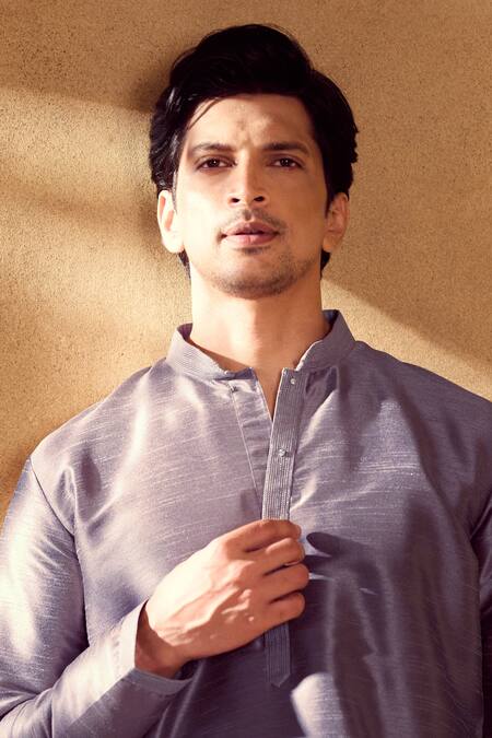 Buy Aariyana Couture Purple Silk, Polyester Geometric Print Bandi Kurta Set Buy_Aariyana Couture_Purple Silk, Polyester Geometric Print Bandi Kurta Set