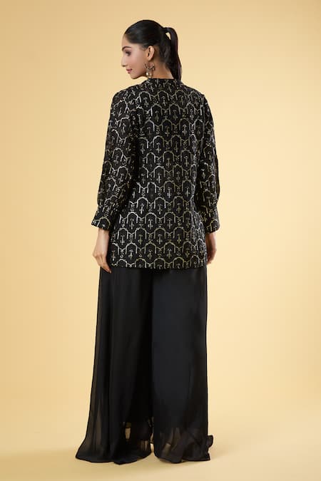 Samyukta Singhania Sequins Embroidered Jacket Pant Set 