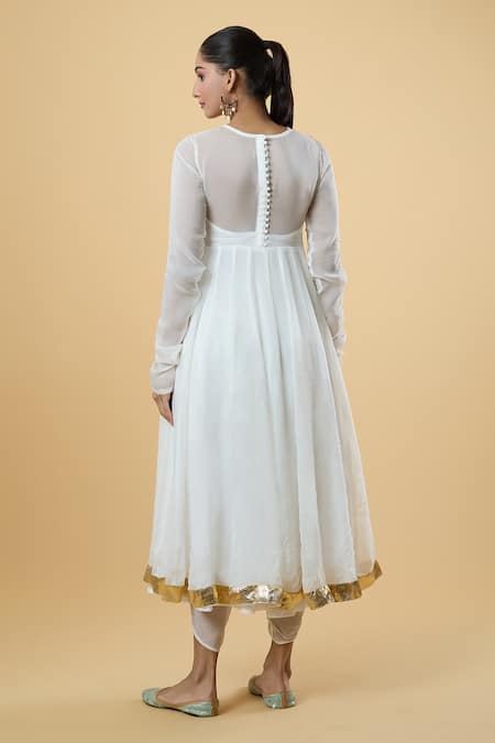 Adara Khan Embellished Anarkali Set With Hand Painted Dupatta 