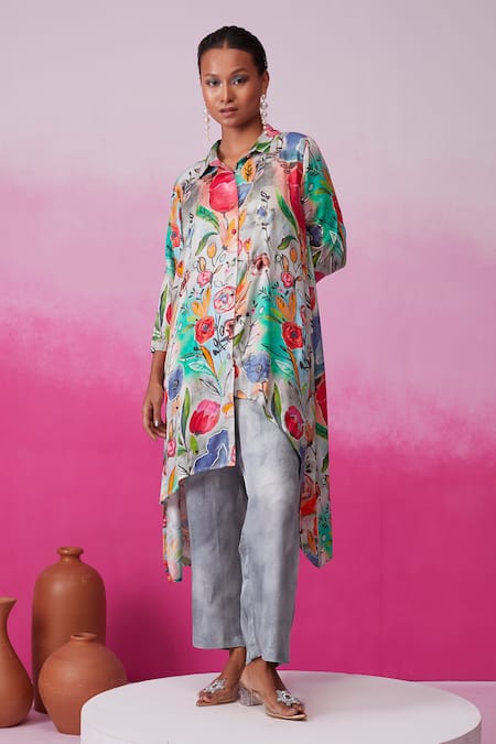 Urbankali Bloom Printed Tunic With Pant 