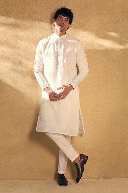 Buy Aariyana Couture Blue Silk, Polyester Embroidery Sequin Embellished Open Sherwani Pant Set Buy_Aariyana Couture_Blue Silk, Polyester Embroidery Sequin Embellished Open Sherwani Pant Set