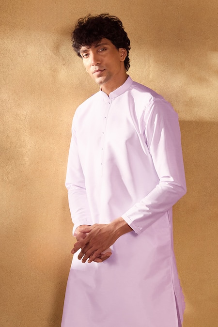 Shop_Aariyana Couture_Pink Silk, Polyester Sequins Floral Hand Work Bandi Kurta Set _Online_at_Aza_Fashions