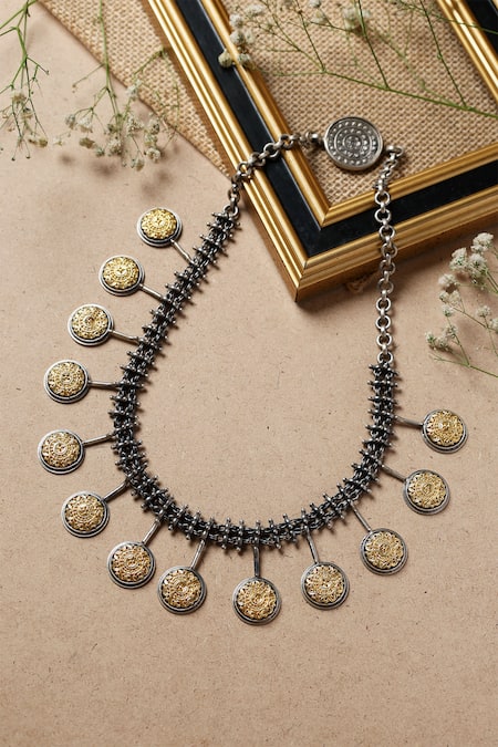 Mero Jewellery Phoolista Dual Toned Long Necklace 