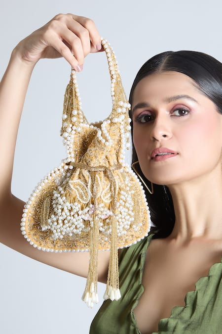 Tasna Ambrosia Glory Embroidered Potli Bag 