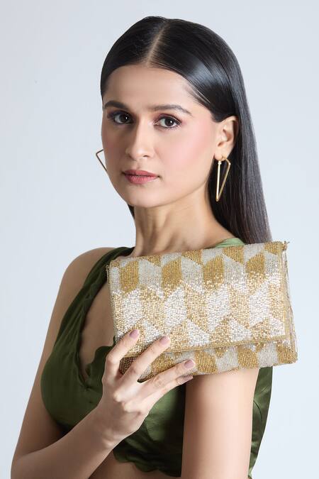 Shop Tasna Gold Cutdana Starla Embroidered Sling Bag Online at Aza Fashions Shop_Tasna_Gold Cutdana Starla Embroidered Sling Bag _Online_at_Aza_Fashions