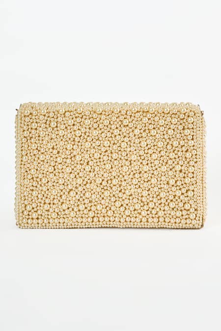 Tasna Gold Pearls, Tassels Embellished Sling Bag Online at Aza Fashions Tasna_Gold Pearls, Tassels Embellished Sling Bag _Online_at_Aza_Fashions
