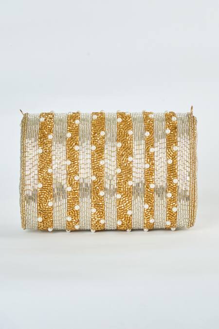 Buy Tasna Gold Crystal Aria Bling Embellished Clutch Online at Aza Fashions Buy_Tasna_Gold Crystal Aria Bling Embellished Clutch _Online_at_Aza_Fashions