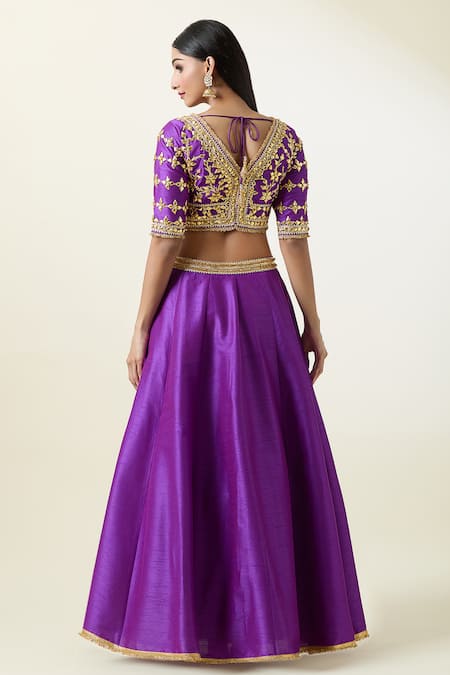 Preeti S Kapoor Gota Waistband Embroidered Lehenga Set 