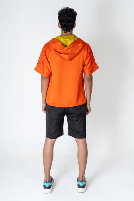 Neora By Nehal Chopra Half Sleeve Colorblock Hoodie 