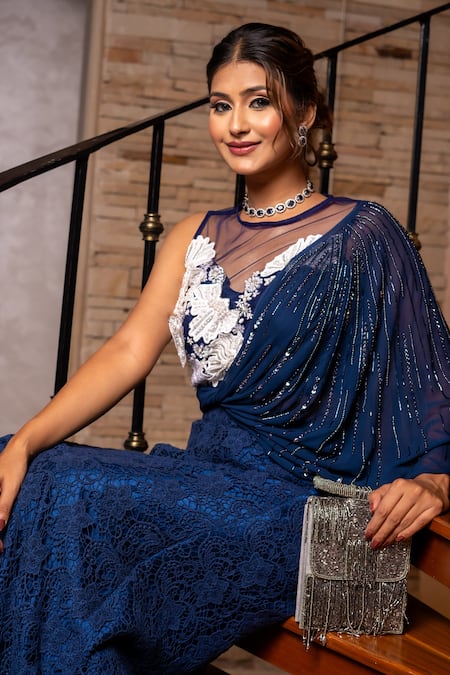 Buy Label Anshu Khathuria Blue Silk, Cotton Sequins, Beads Round Fishcut Lehenga With Embroidered Blouse Online at Aza Fashions Buy_Label Anshu Khathuria_Blue Silk, Cotton Sequins, Beads Round Fishcut Lehenga With Embroidered Blouse _Online_at_Aza_Fashions