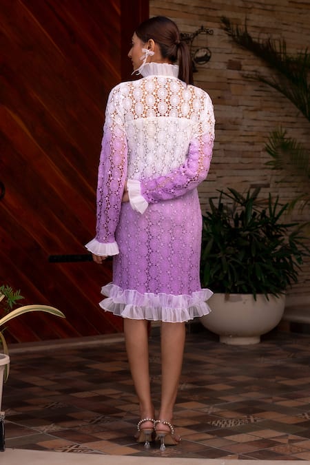 Label Anshu Khathuria Floral Ombre Midi Dess 