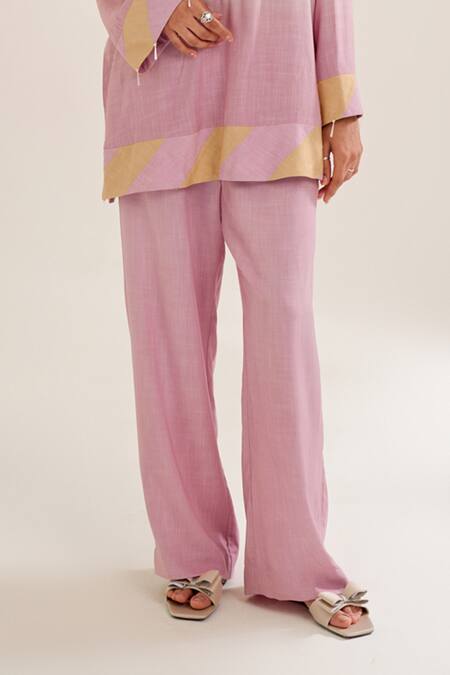 Siyona By Ankurita Purple Cotton Sequins Bandeau Neck Chhui Ombre Tunic And Pant Co-ord Set Online at Aza Fashions Siyona By Ankurita_Purple Cotton Sequins Bandeau Neck Chhui Ombre Tunic And Pant Co-ord Set _Online_at_Aza_Fashions